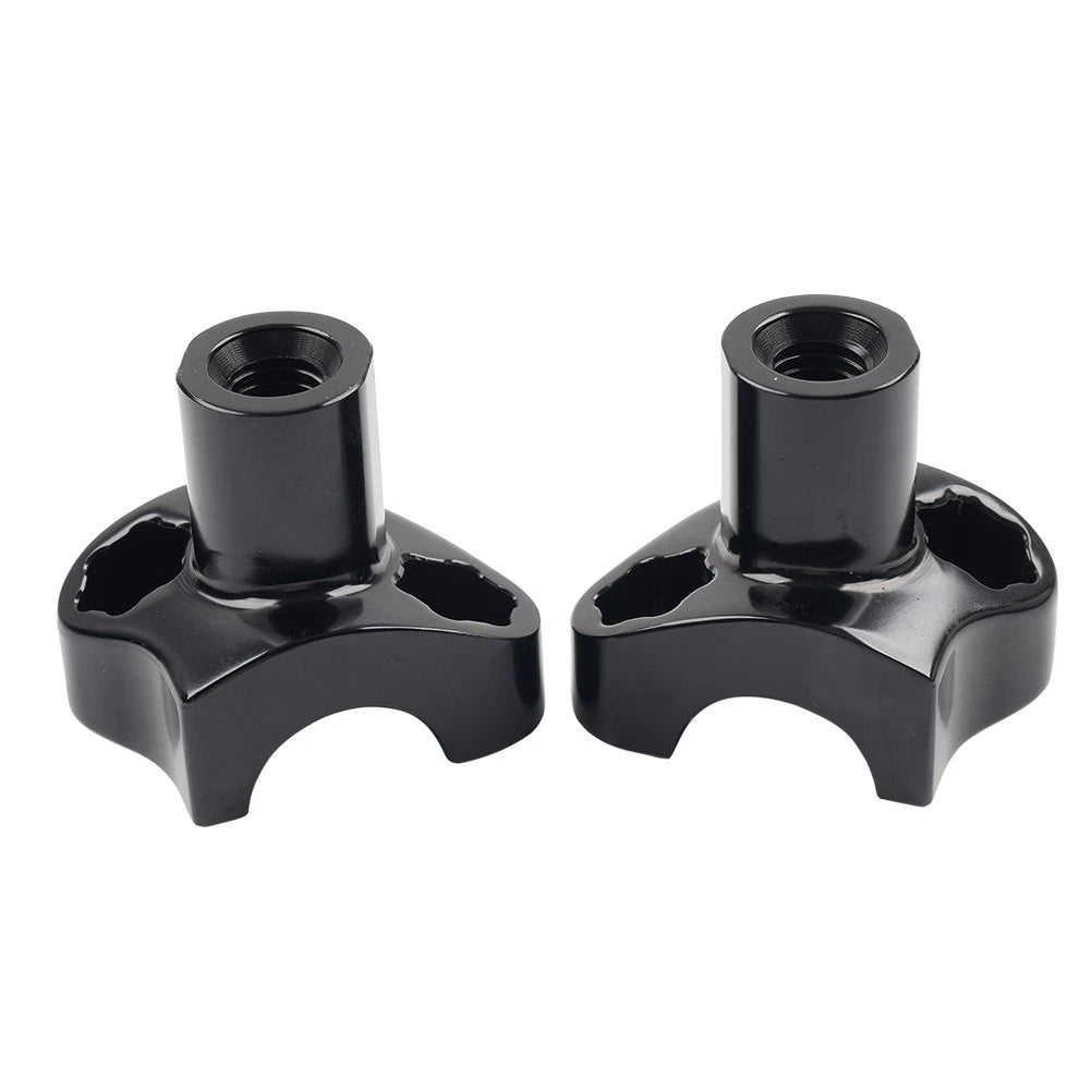 2" Straight Handlebar Risers Black for Harley Dyna Sportster Softail (2000-2023)