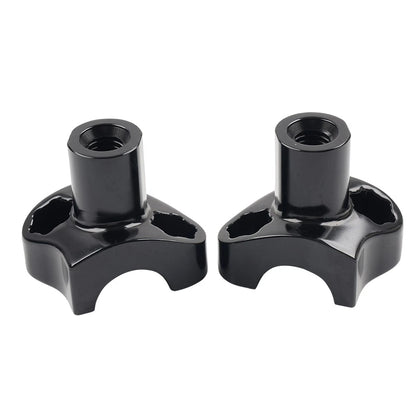2" Straight Handlebar Risers Black for Harley Dyna Sportster Softail (2000-2023)