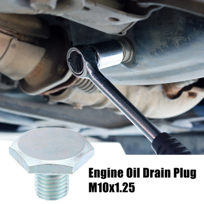 M10x1.25 Engine Oil Drain Plug Screws w/ Seal Rings for Ford