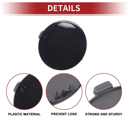 Bumper Tow Hook Cover for BMW X5 F15 M 2014-2018 (2 x Black Covers)