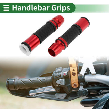7/8" 22mm Hand Grips Cover for Motorcycle Handlebar Grips Aluminum Alloy Red
