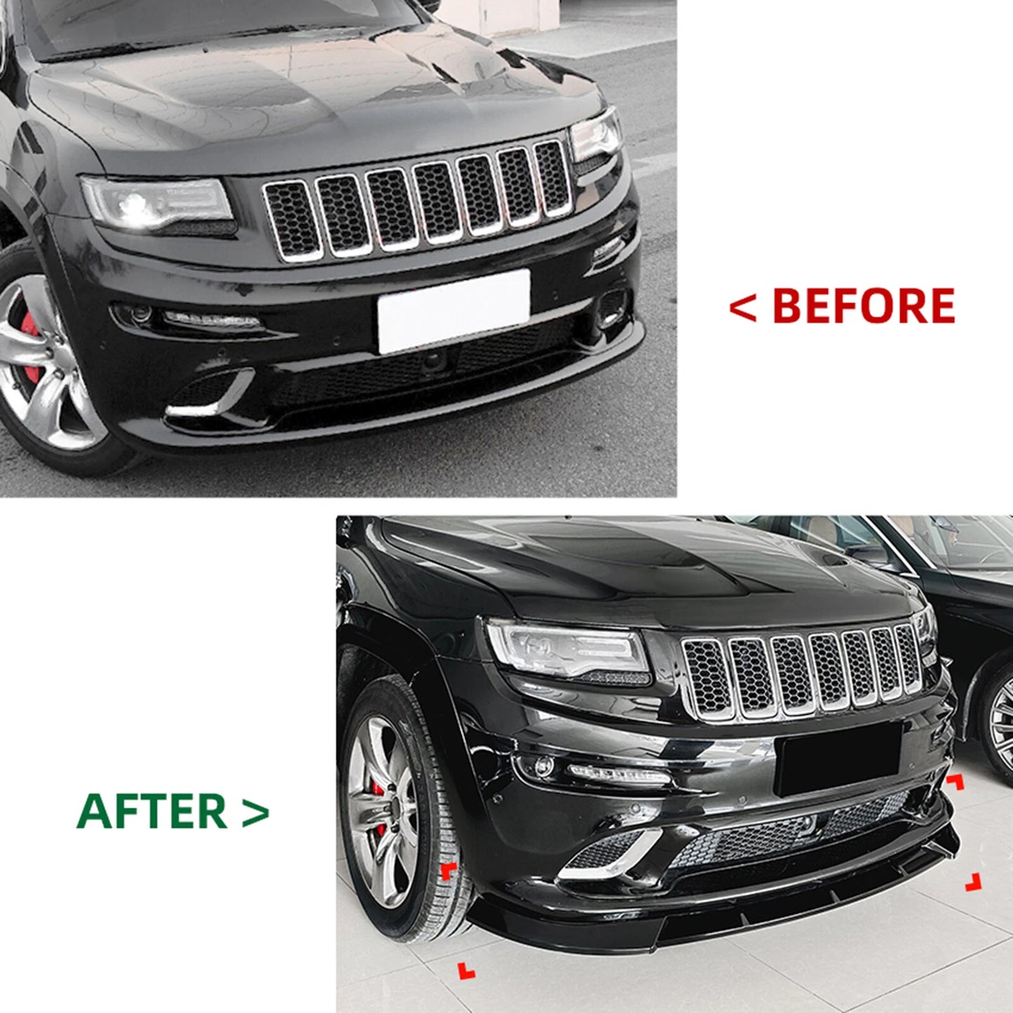 Front Bumper Spoiler Lip for Jeep Grand Cherokee SRT8 (2012-2016)