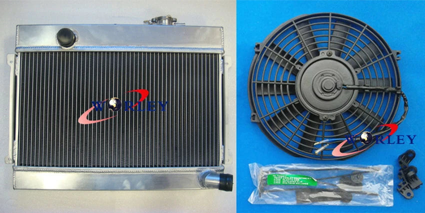 3 Core Aluminum Radiator & Fan for Datsun 1600 (1968-1973)