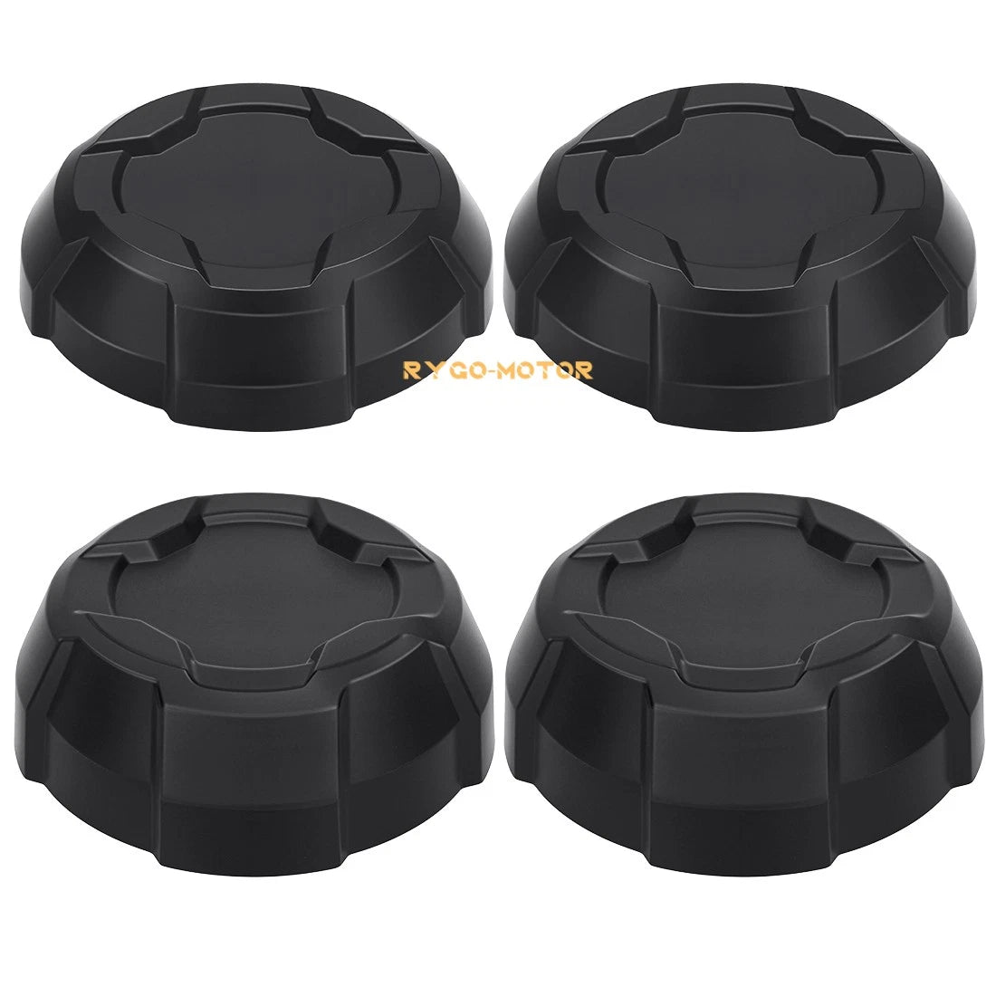 4Pcs Front & Rear Matte Black Rim Caps for Polaris Ranger SP 570 (2022–2024)