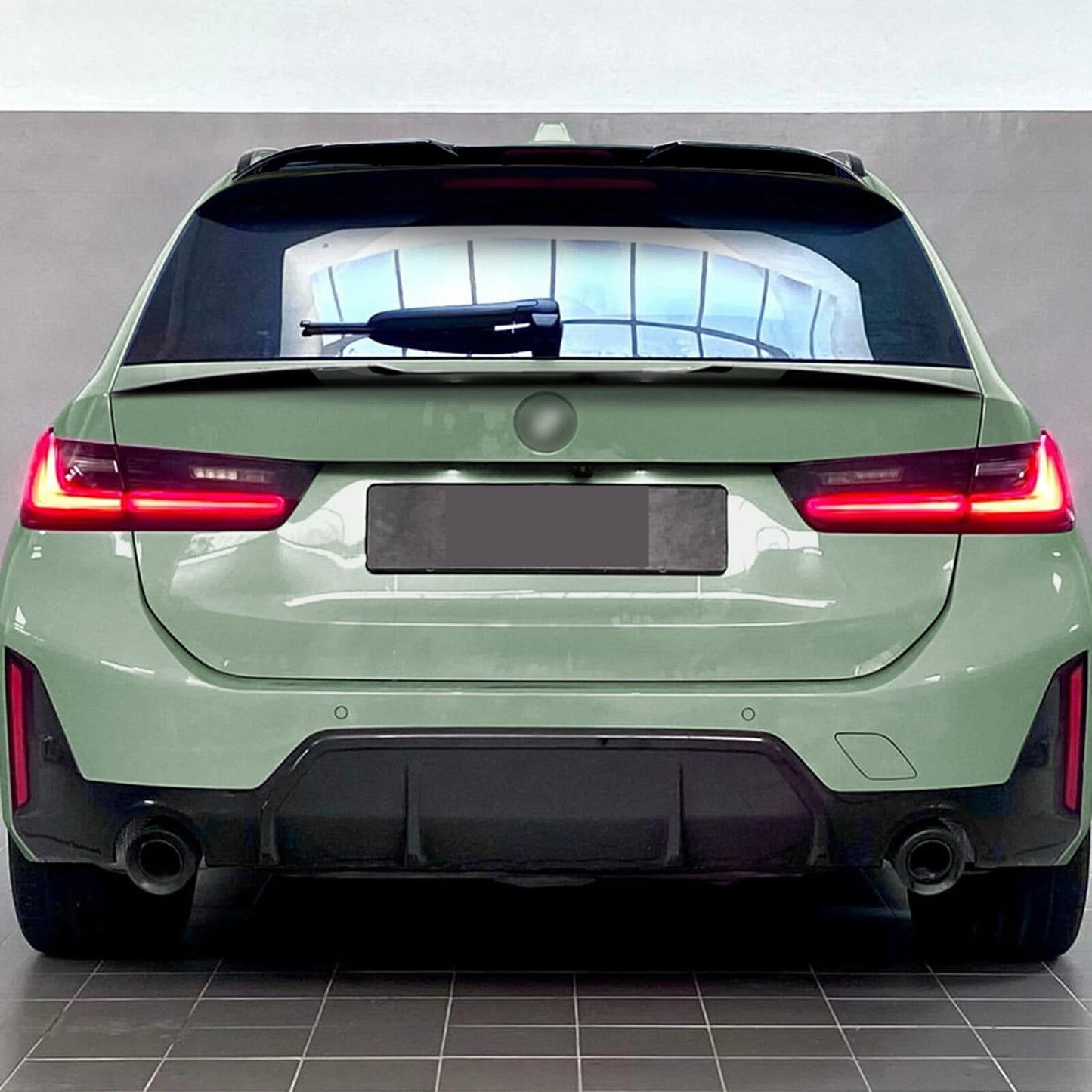 Gloss Black Rear Roof & Middle Spoiler Lip for BMW 3 Series (2019-2023)