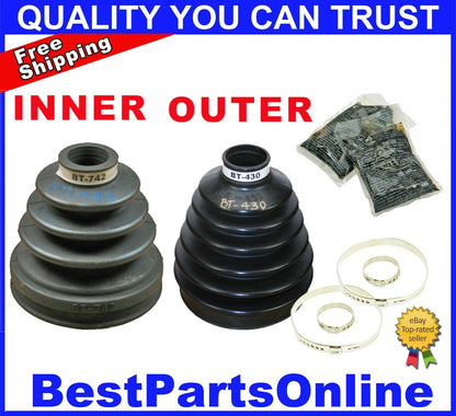 CV Axle Boot Kit Front Inner & Outer for Infiniti I35 Nissan Maxima (2002–2003)