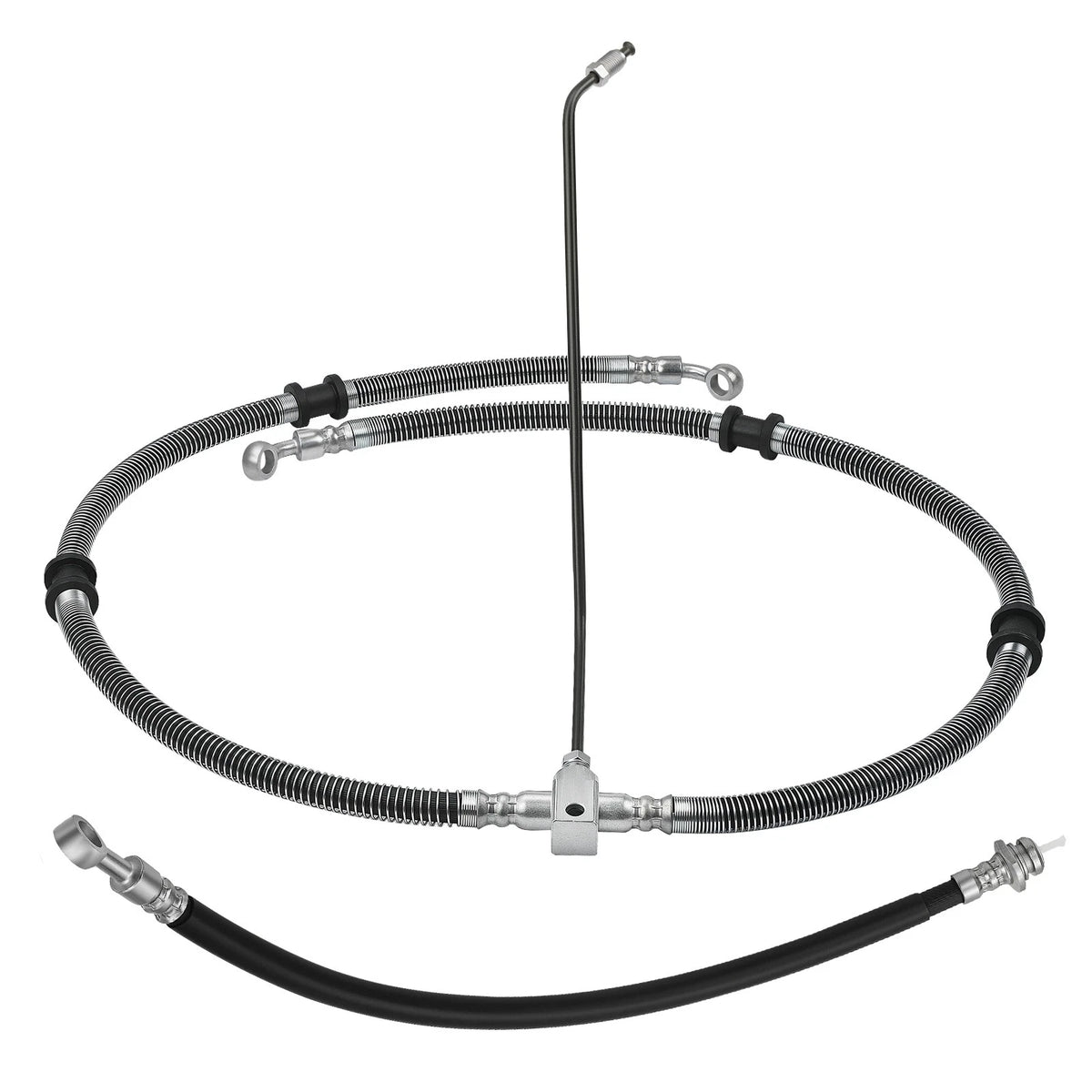 Front Brake Hose Line Pipe Kit for Yamaha Kodiak Grizzly Bruin (2003–2014)