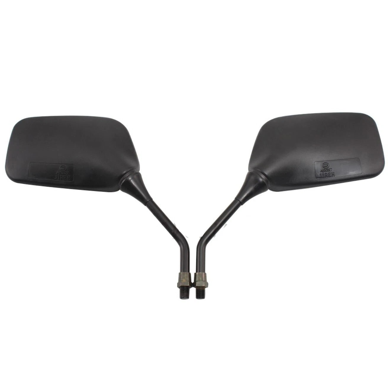 10mm Motorcycle Rearview Mirrors Black for Honda Suzuki Kawasaki