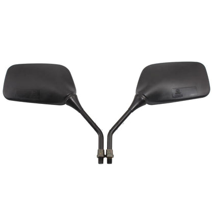 10mm Motorcycle Rearview Mirrors Black for Honda Suzuki Kawasaki