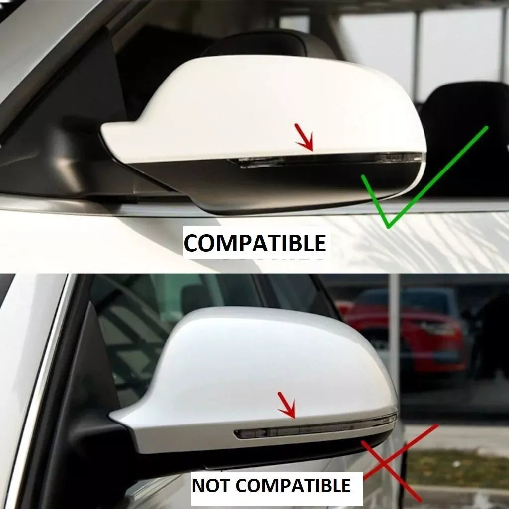 2 Piece Gloss Black Side View Mirror Covers for Audi A3 8P (2008-2012)