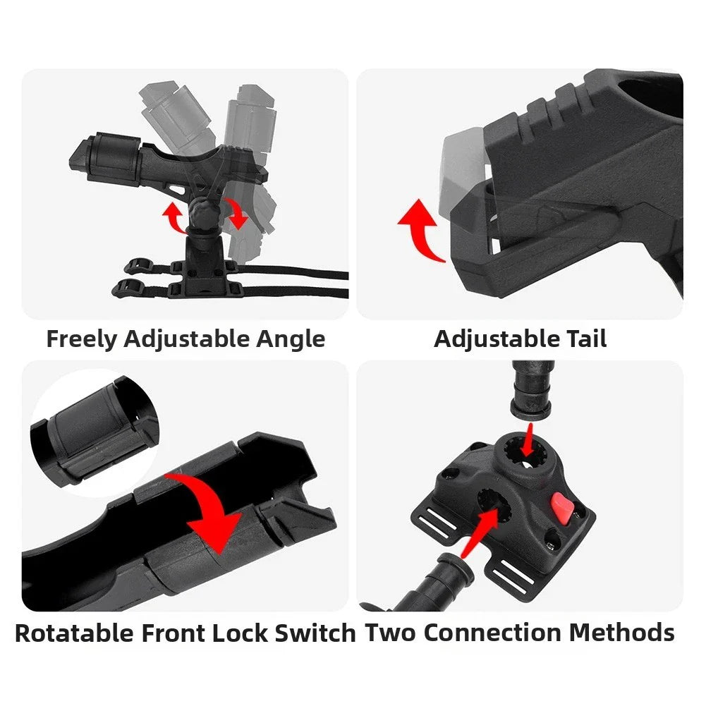 Fishing Rod Holder with 360° Rotation for Kayaks/Canoes/Fishing Boats