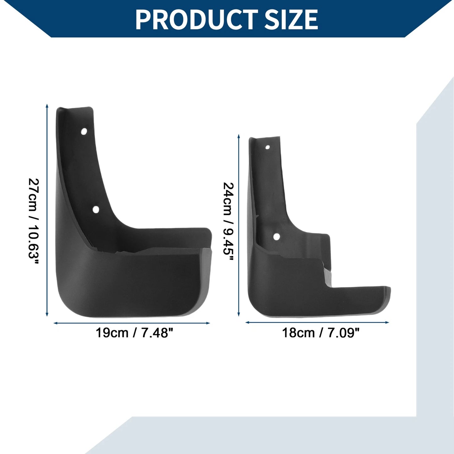 Mud Flaps Splash Guards 1 Set for Peugeot 301 (2014-2017)