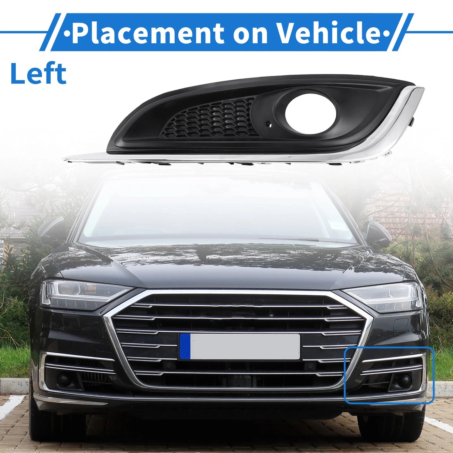 1 Pc Front Left Fog Light Grill for Buick Regal (2014–2017)