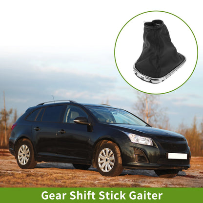 Black Faux Leather Gear Shift Stick Gaiter for Chevrolet Cruze (2008-2012)
