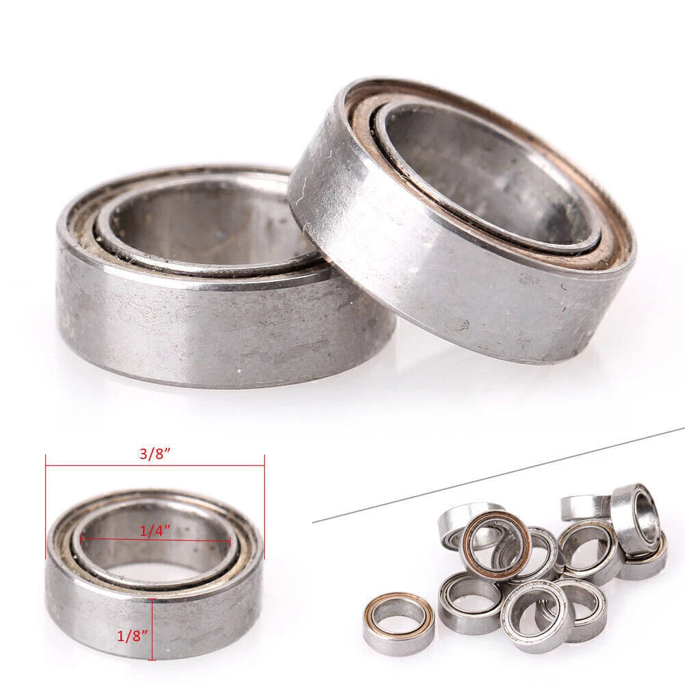 10 x R168ZZ 1/4"x3/8"x1/8" Bearings for Spinner Toys (ABEC1)