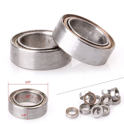 10 x R168ZZ 1/4"x3/8"x1/8" Bearings for Spinner Toys (ABEC1)