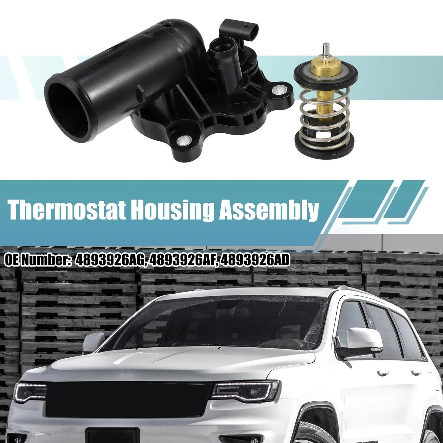 Engine Coolant Thermostat Housing Assembly for Jeep Wrangler (2018-2019)