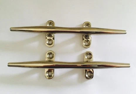 Rope Cleat for Boat/Marine 316 Stainless Steel 200mm Slimline Deck Cleats x2