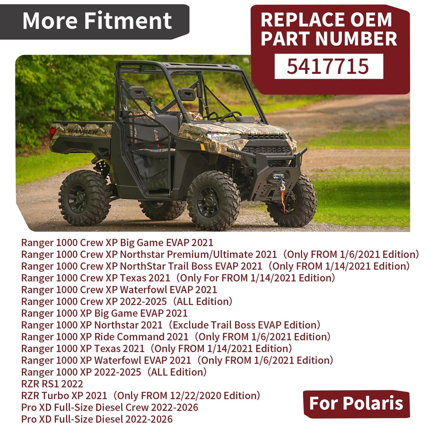 Outer Clutch Cover Seal for Polaris Ranger Crew XP 1000 (2021-2025)