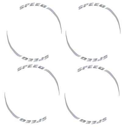 8 x Speed+Blade Reflective Letter Decals for 15"-22" Tires
