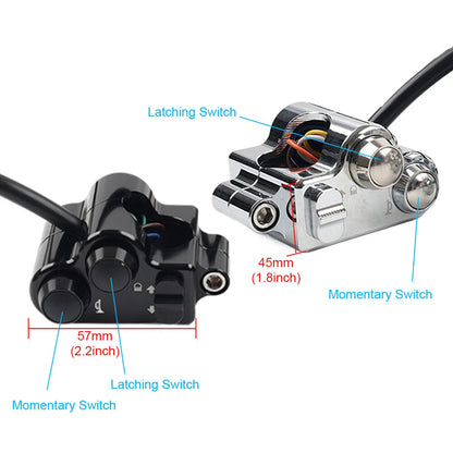 CNC 1" 25mm Handlebar Switch Controls Housing for Harley Motorcycle