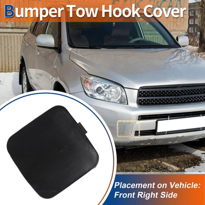 Front Car Bumper Tow Hook Cover for Toyota Rav4 (2009-2011) Unpainted