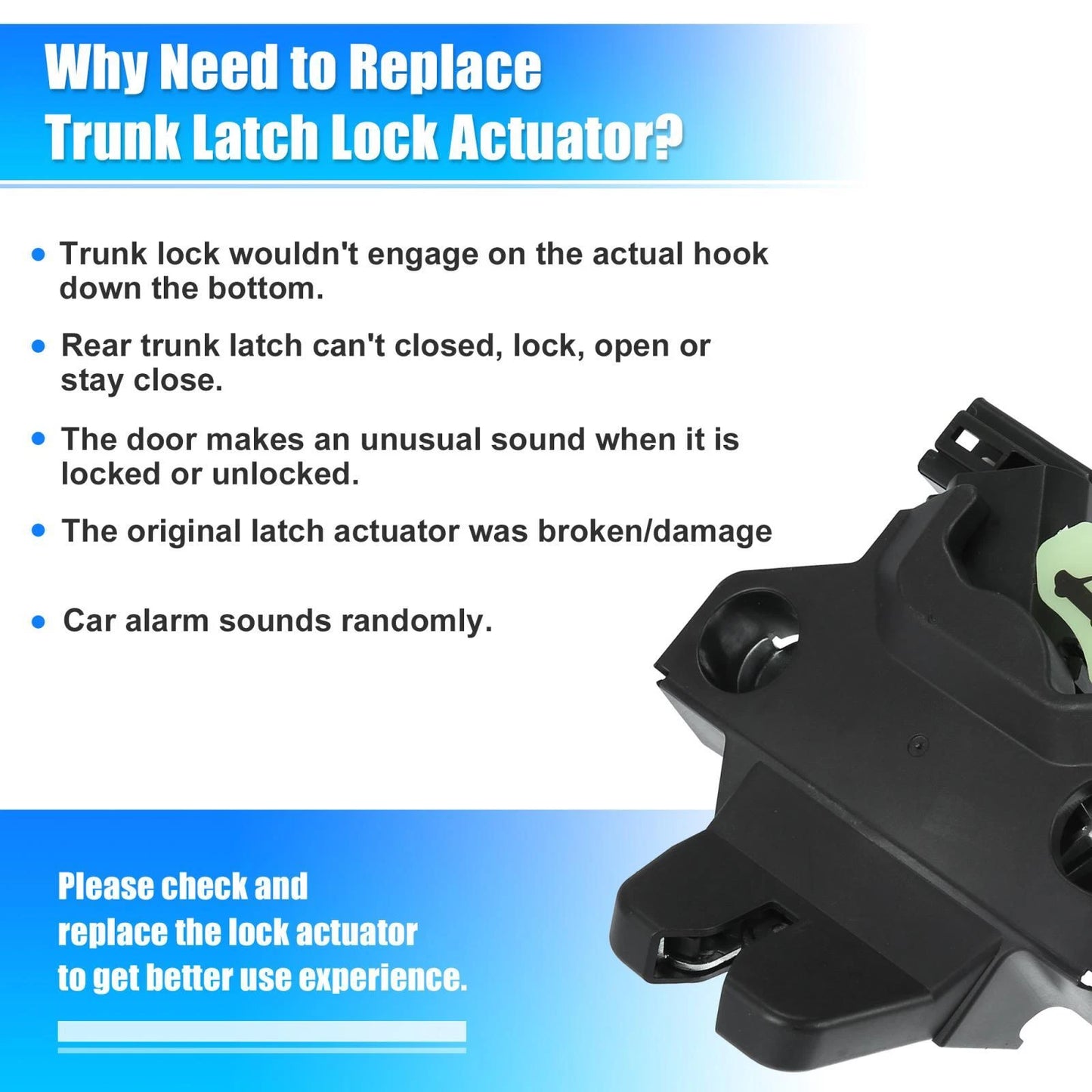 Tailgate Latch Lock Actuator Motor for Toyota Corolla (2015-2019)