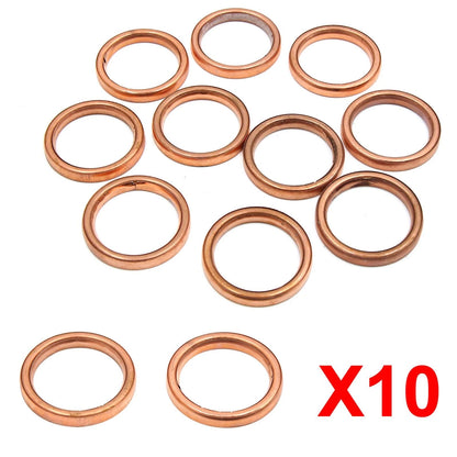 10 x Metal Motorcycle Exhaust Pipe Muffler Gaskets for Honda GY6-125 ATV