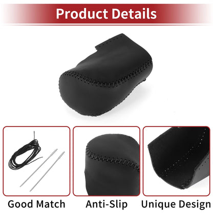 Gear Shift Knob Cover for Honda HR-V 2023-2024 Black Faux Leather