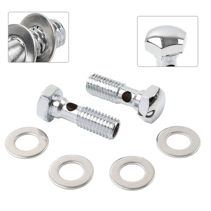 Chrome Head Breather Bolts for Harley Road King FLHR, Softail FXST (1994-1999)