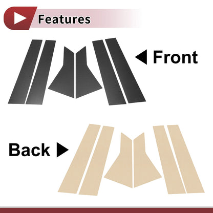6 x Door Pillar Window Trim for Buick Lacrosse (2017–2019)