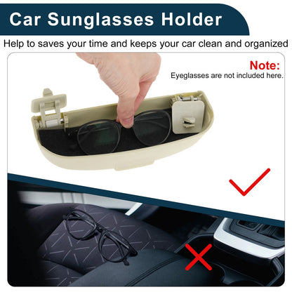 Sunglasses Case for Mercedes-Benz GLA Eyeglasses Holder Storage Box Beige