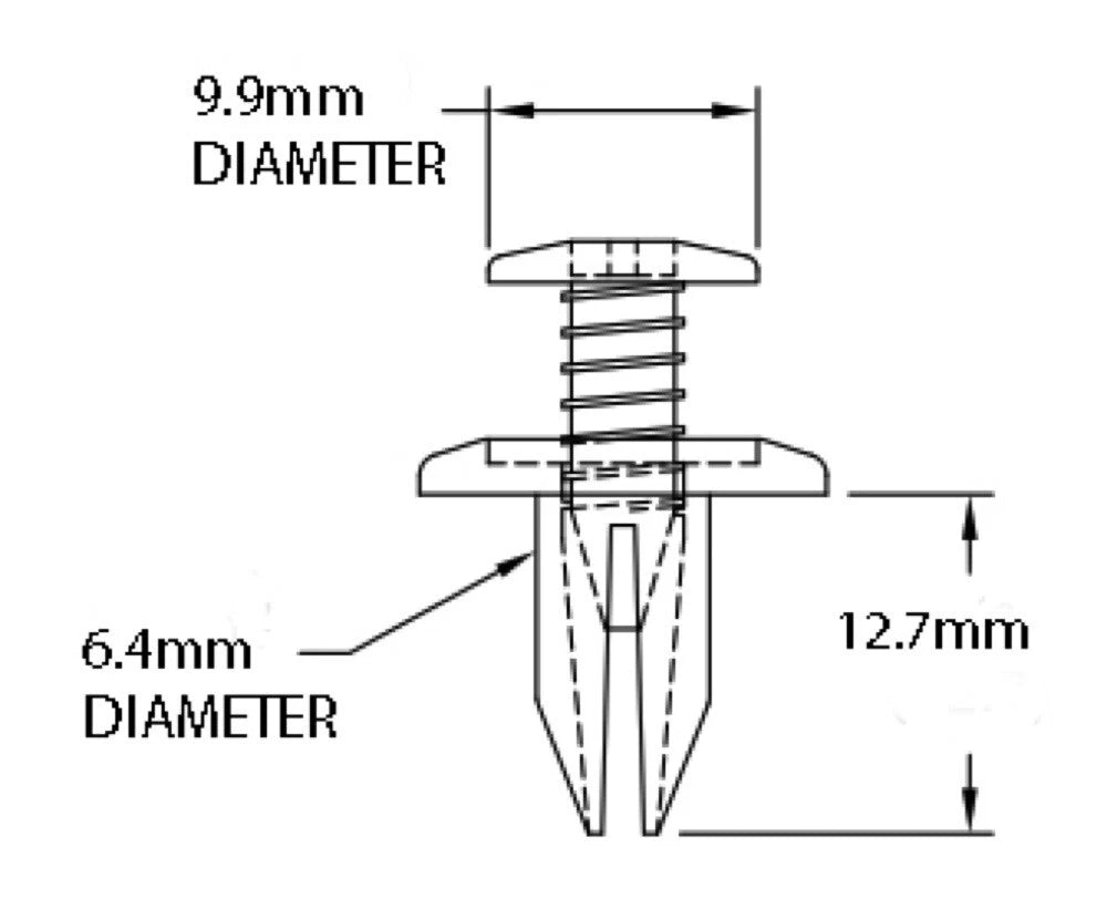 10x 6mm Plastik Schrauben Nieten Scrivet Verkleidung Panel Clips for Yamaha