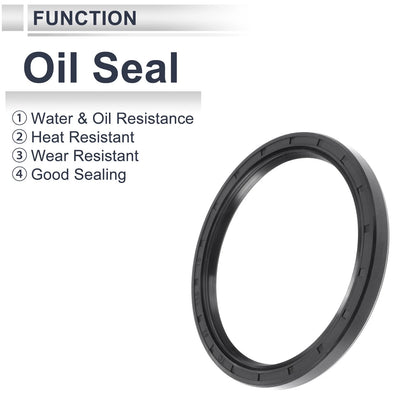 Oil Seal 92x110x10mm Nitrile Rubber Rotary Shaft Seal Black 5 Pcs