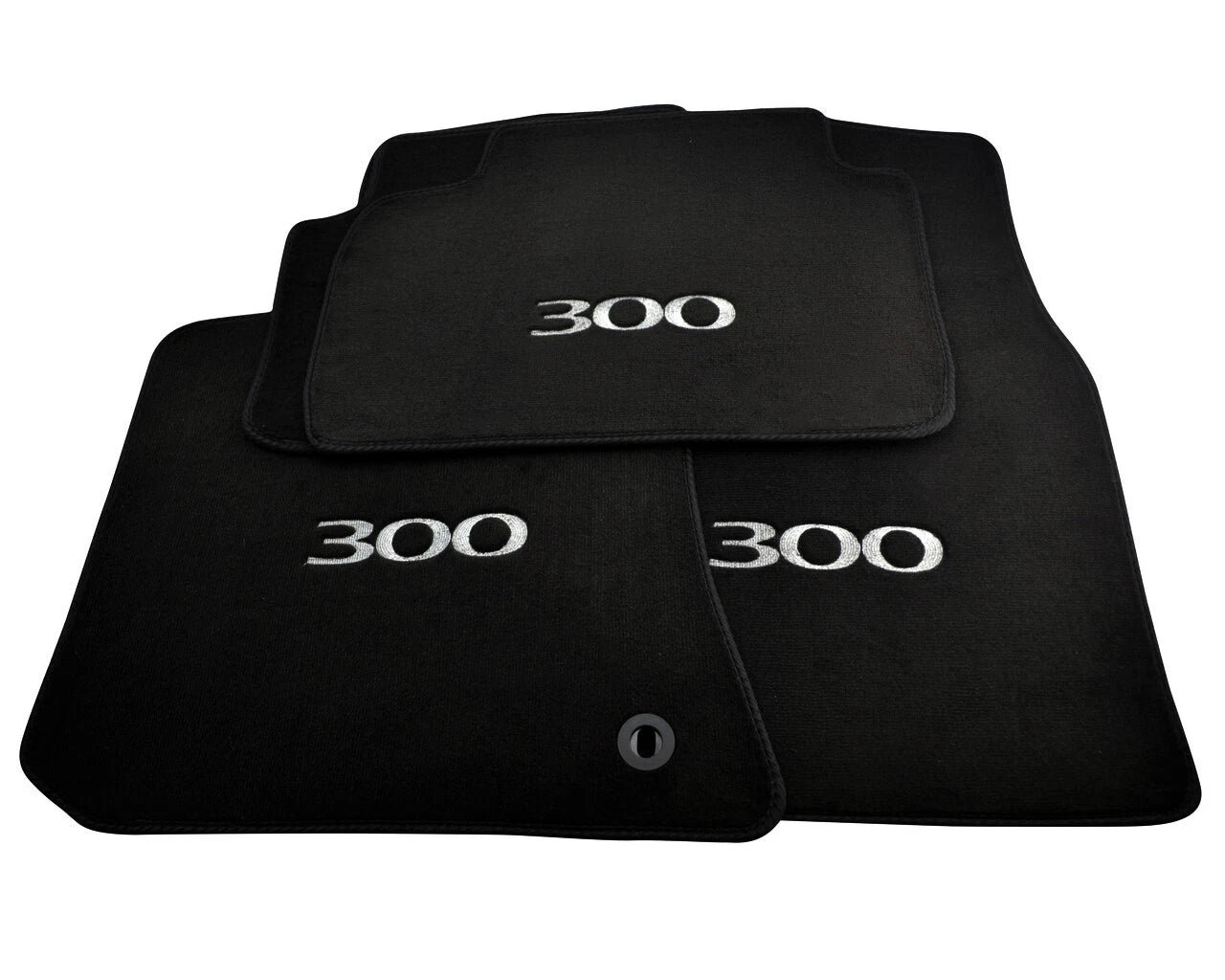 Floor Mats for Chrysler 300C 2004-2011 Black Tailored Carpets with Emblem