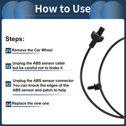 ABS Wheel Speed Sensor for Ford Edge FWD Rear Right (2007-2014)