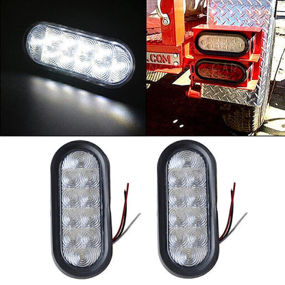2 x 7" Oval LED Stop Turn Tail Lights for Trailer Truck ( Specified)