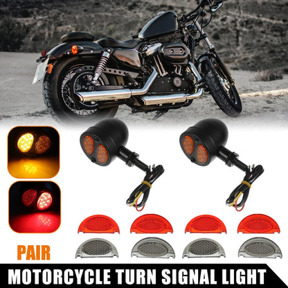 Pair Turn Signal Light 4 Wire LED Universal for Harley-Davidson
