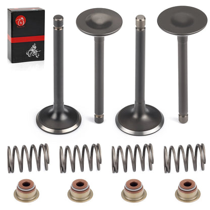 Intake & Exhaust Valve w/ Seals for EZGO Gas 4-Stroke 295/350cc (96-Up)