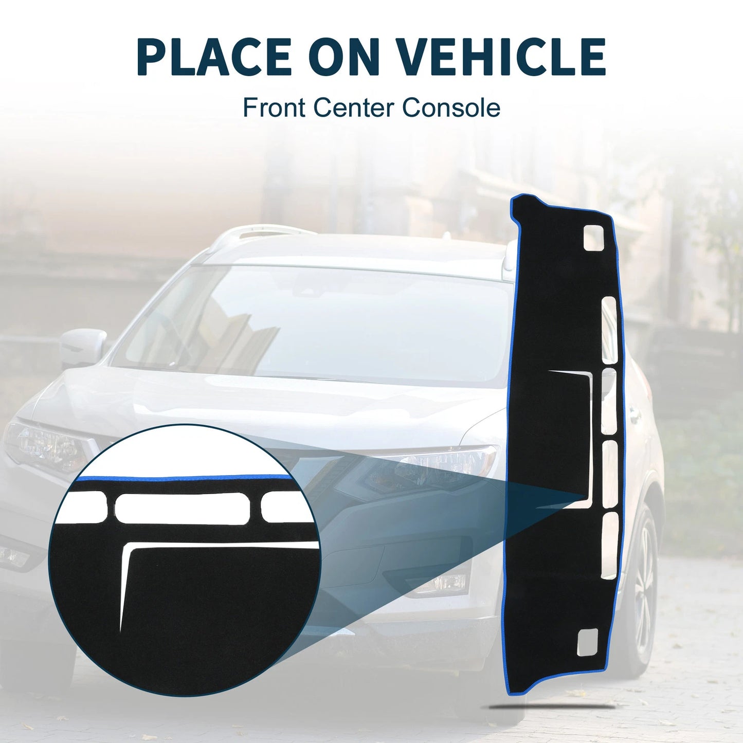 Dashboard Cover Mat for Nissan NV350 Caravan E26 (2012-2024) Black Blue