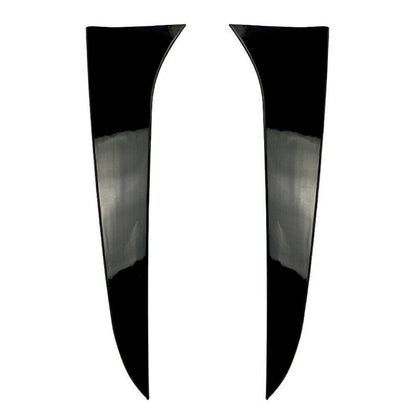 Black 2 x Rear Window Side Spoiler Canard Splitter Trim for BMW X1 E84 (2009-2015)