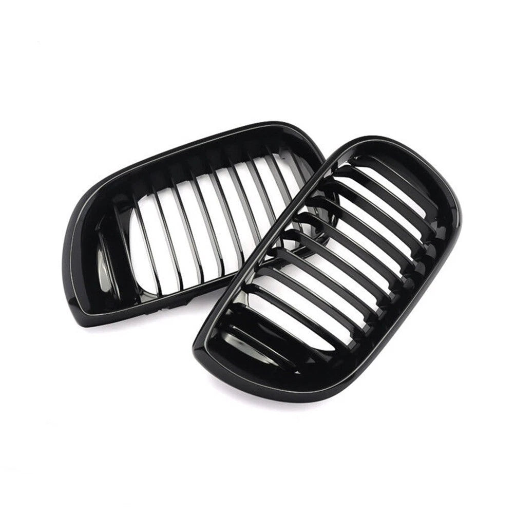 Pair Gloss Black Front Kidney Grilles Grill for BMW E46 (1998–2006)