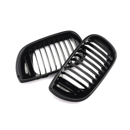 Pair Gloss Black Front Kidney Grilles Grill for BMW E46 (1998–2006)