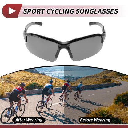 Goggles for Motorcycle Deep Gray Lens Black Frame Tri-acetel Cellulose PC