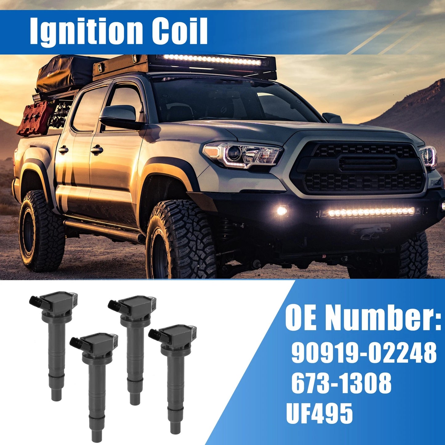 4 Pcs Ignition Coils for Scion, Toyota