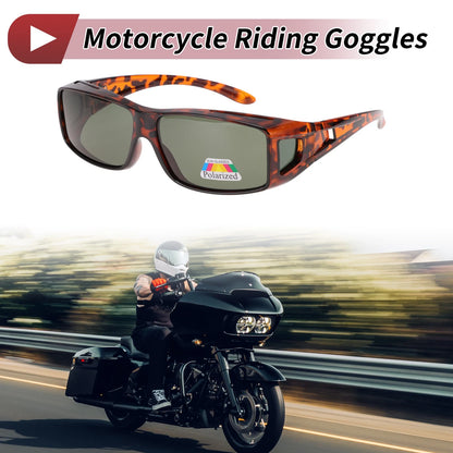 1 Pc Motorcycle Riding Goggles Dark Green Lens Deep Black Brown Frame for Bike