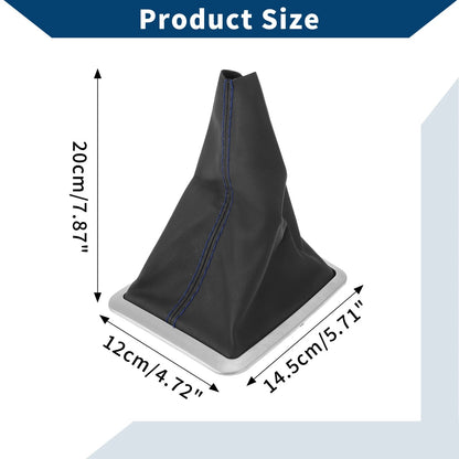 Car Gear Shift Stick Gaiter Black Blue Leather for Ford Focus MK2 (2004-2012)