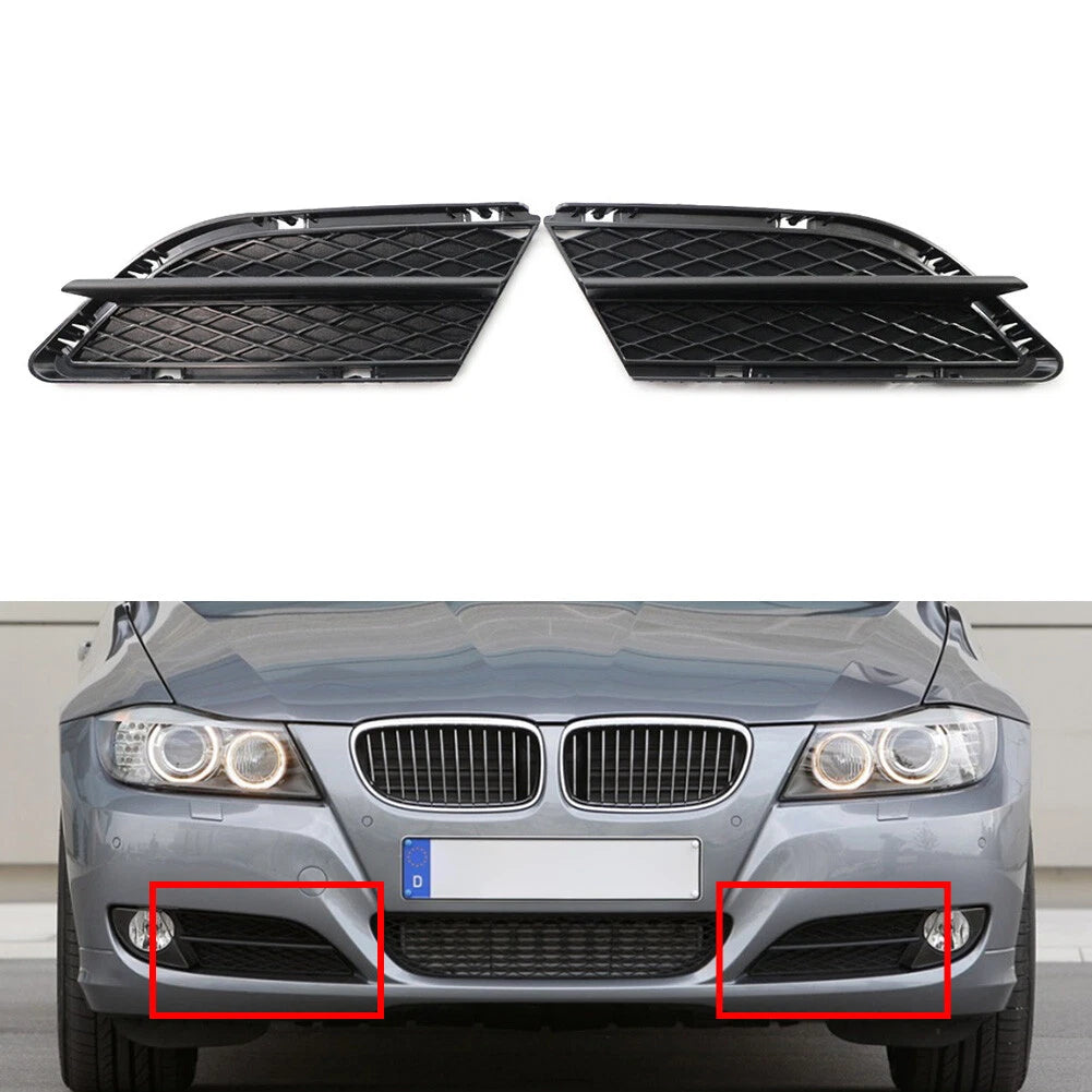 Front Bumper Lower Grille Trim Inserts for BMW 3 Series E90 E91 (2009-2012)