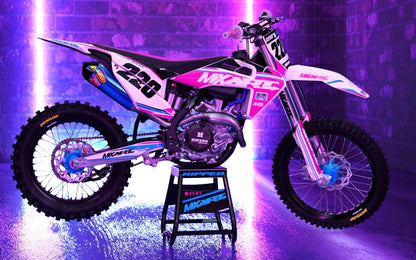 Ripped Pink Custom Graphics Kit Decals for Husqvarna TC 65 (2017-2023)