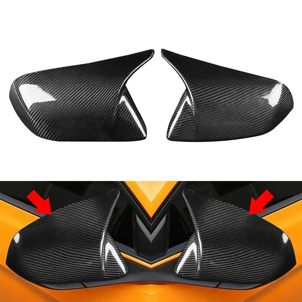 Carbon Fiber Side Mirror Cover Caps for Ford Mustang (2015-2024)